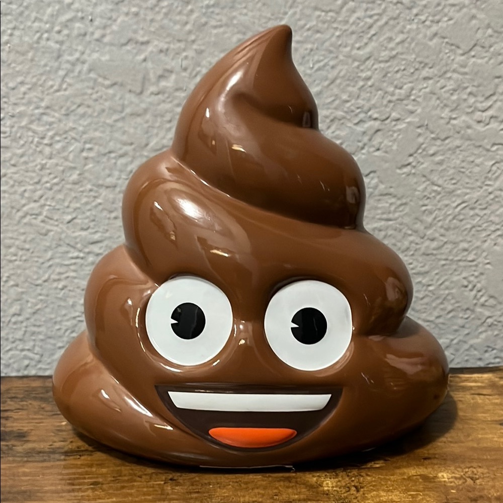 Poop Emoji  Brown Piggy Bank